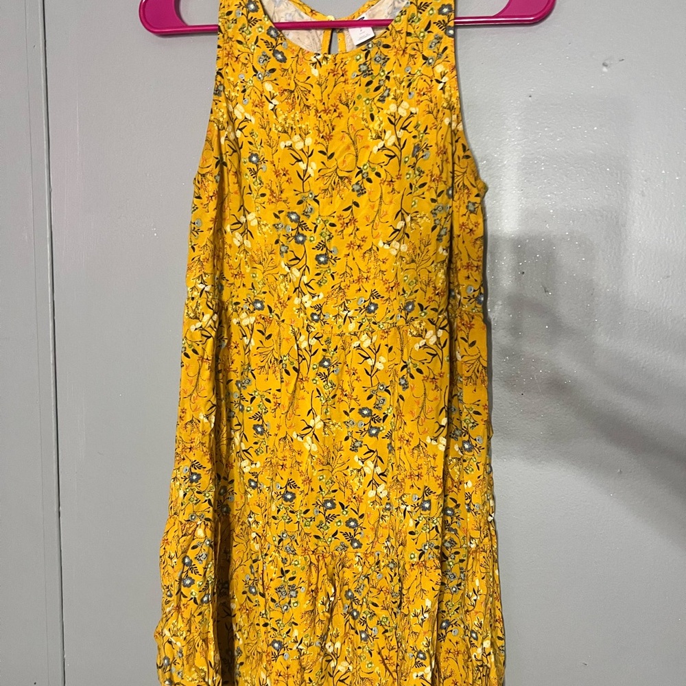 Old Navy Yellow Floral Dress